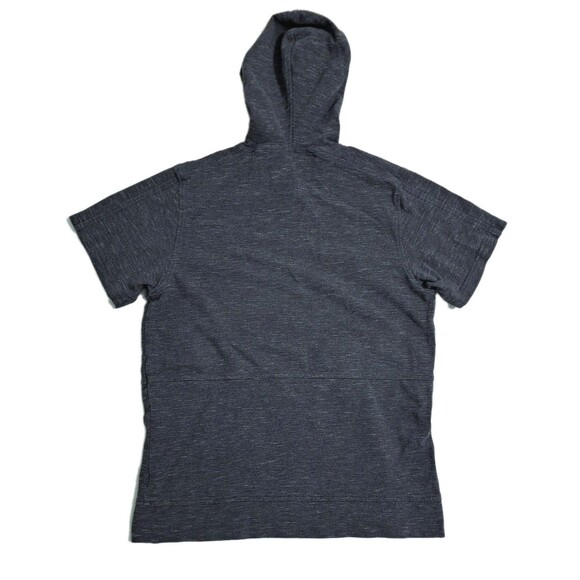 Adidas Short Sleeve Hoodie Mens Medium Gray Activewear Gym Run Workout Athletic - Picture 4 of 7